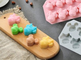 Molde silicona 4 Mickey y 4 Minnie 